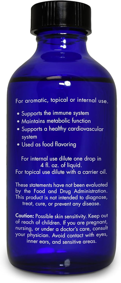 Cinnamon Essential Oil, Food Grade, for Candy, Cooking, Baking – 100% Pure, Edible, Cinnamon, Leaf, Oil, by Zongle Therapeutics, 4 OZ