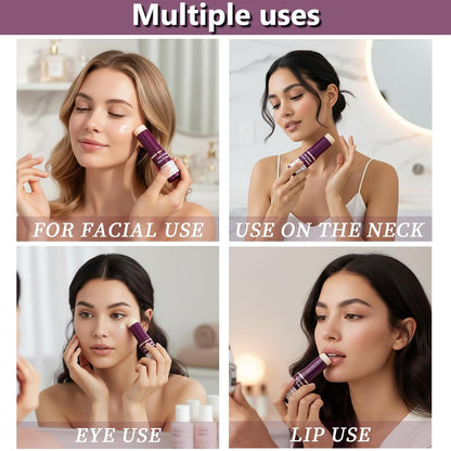 Calcium Multi Balm Stick - Korean Collagen Infused Moisturizer for Youthful, Firm Skin - Hydrating Wrinkle Treatment for Face, Neck & Eyes - 9g(2pcs)