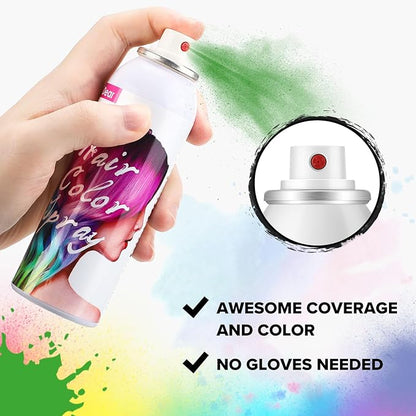 Temporary Green Hair Spray for