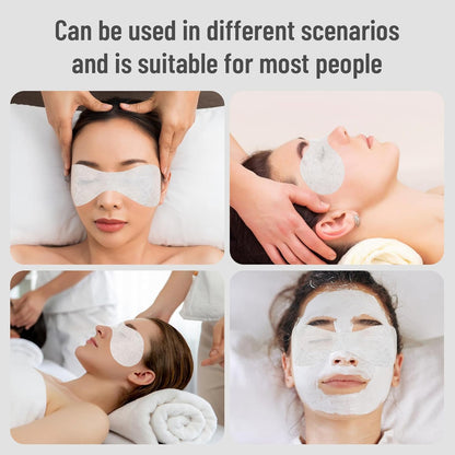 100Pcs Disposable Non Woven Eye Care, Clear Eye Mask Paper Lightweight Eye Covers for Facials Cotton Skincare Spa Paper Eye Nose Face Pads for Skincare Wrap Moisture Retention