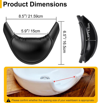 AISEELY Shampoo Bowl Neck Rest for Salon, Salon Shampoo Neck Rest Cushion, Professional Shampoo Bowl Neck Cushion, Silicone Salon Sink Neck Rest for Wash Basin Hair Washing Tray for Sink at Home