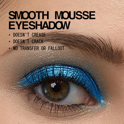 About-face Fractal Glitter Eye Paint Above Santorini – Smudge-Proof, Long-Lasting Liquid Eyeshadow – Intense Sparkle with Mousse Texture – Vegan, Cruelty-Free – 0.13oz (Sapphire)