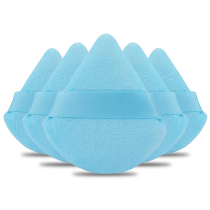 Powder Puff Daubigny 6 PCS Makeup Puff Face Soft Triangle Powder Puffs for Loose Powder Mineral Powder Body Powder Velour Cosmetic Foundation Sponges Blender Beauty Makeup Tools(Blue)