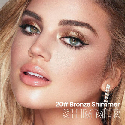 evpct Bronze Shimmer Cream Eye Shadow Brightener Sticks Set for Eyes, Bronze Shimmery Matte Pencil Eye shadow Applicator Stick Pen Palette Makeup Waterproof sombras en crema para ojos 20#