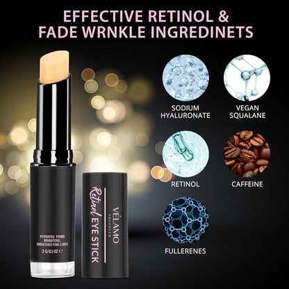 Retinol Eye Stick, Retinol Eye Cream for Dark Circles and Puffiness, Caffeine Eye Cream, Visible Results in 3-4 Weeks, Under Eye Cream Anti Aging