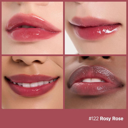 Laka Fruity Glam Lip Tint Mini, Glowing Lip Stain with Wide Color Spectrum, Hydrating & Lightweight Texture, Long-Lasting Bold Stain, Non-Sticky, Vegan, K-Beauty (#122 Rosy Rose)