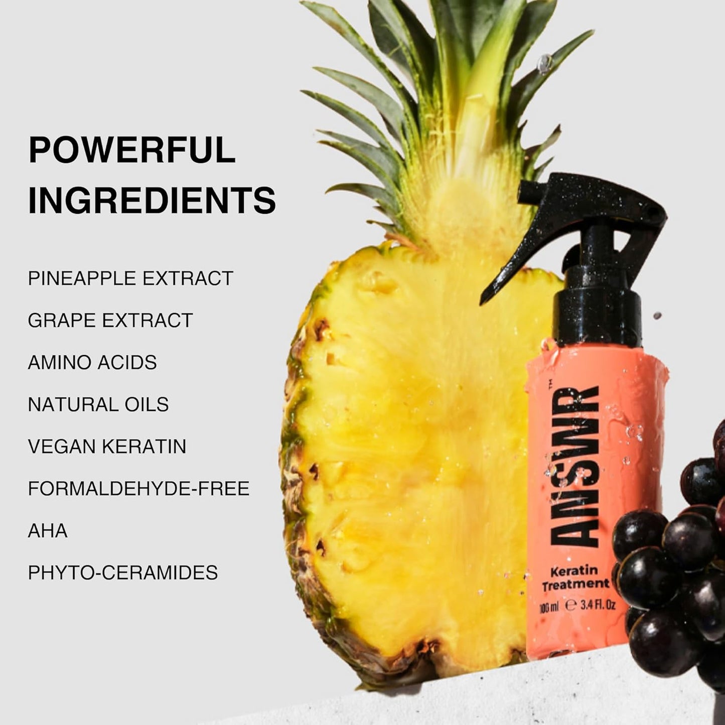 ANSWR At Home Brazilian Keratin Hair Treatment for All Hair Types – Deep Nourishment, Eliminates Frizz, Salon Results At Home, Sulfate-Free, Safe for Colored Hair, 90 Day Lasting results