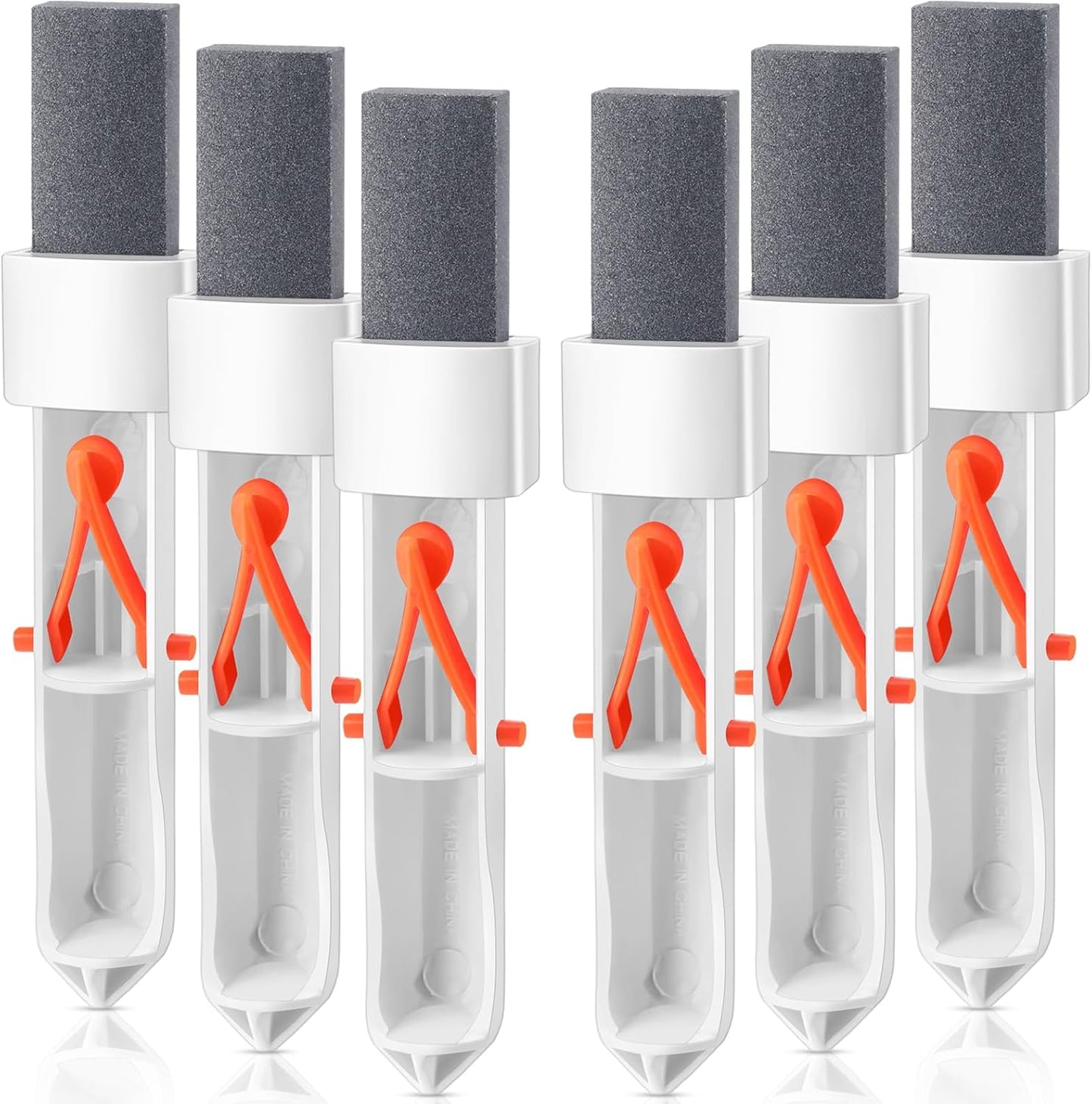 Demissle 6 Pcs Pool Pumice Stone for Cleaning with Handle Stain Eraser Hard Water Cleaner Pool Rust Stain Remover Pool Cleaning Tools Pumice Sticks for Toilet Bowl Ring Swimming Pool Tile Calcium Tub