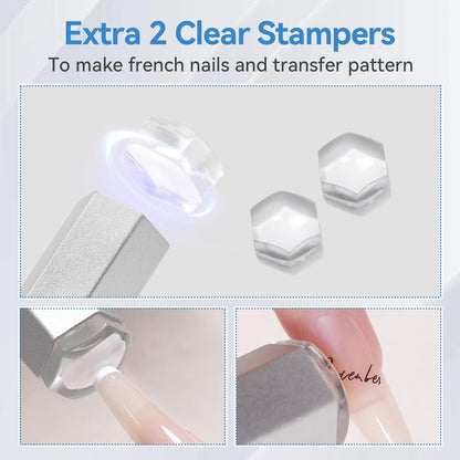 Born Pretty Handheld Magnetic U V Light for Nails, Metal Portable Mini Handheld U V Nail Light, Fast Curing U V Nail Dryer Nail Stamper Magnetic Stand Wireless Handheld LCD Display Screen