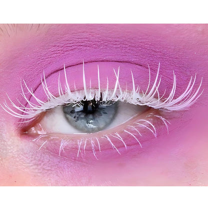 Waterproof Mascara for Eyes White Black Brown Purple Long-lasting colored Mascara Eye Makeup Fast-Dry (White, 0.17 Fl Oz)