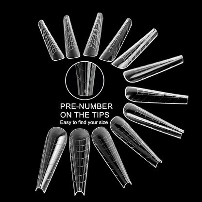 120Pcs Dual Nail Forms,Upper Arched Extension Poly nail gel Nail Forms Full Cover Reusable Nail Molds 12 Sizes for Nail Art Design Salon&DIY