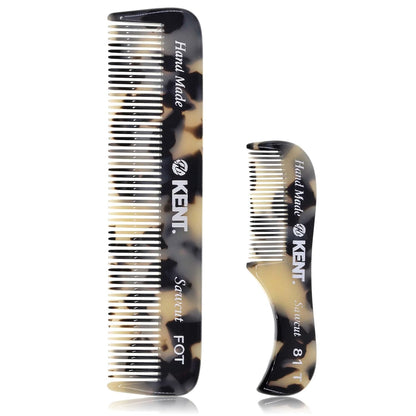 Kent FOT TW - 81T TW Beard Comb Set Pocket for Men - Pocket Combs Kit for Men for Travel and Home, Mustache Comb for Mens, Mini Beard Set for Mens Grooming, Handmade Combs Grooming Set