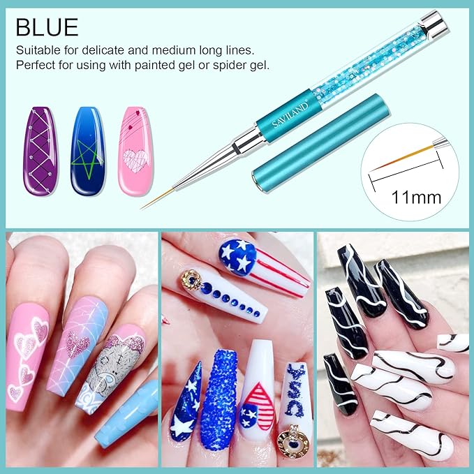 Saviland 6pcs nail art liner