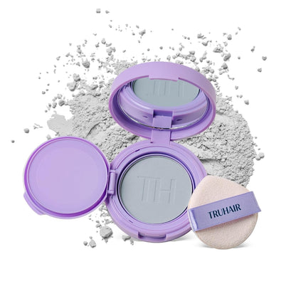 TRUHAIR Root & Scalp Cover Up Pressed Powder Compact, Waterproof, Weightless Hair Coverage & Bald Spot Concealing, Root Touch Up Hair Color for Gray Coverage & Thinning Areas, 0.35 Oz (Gray)