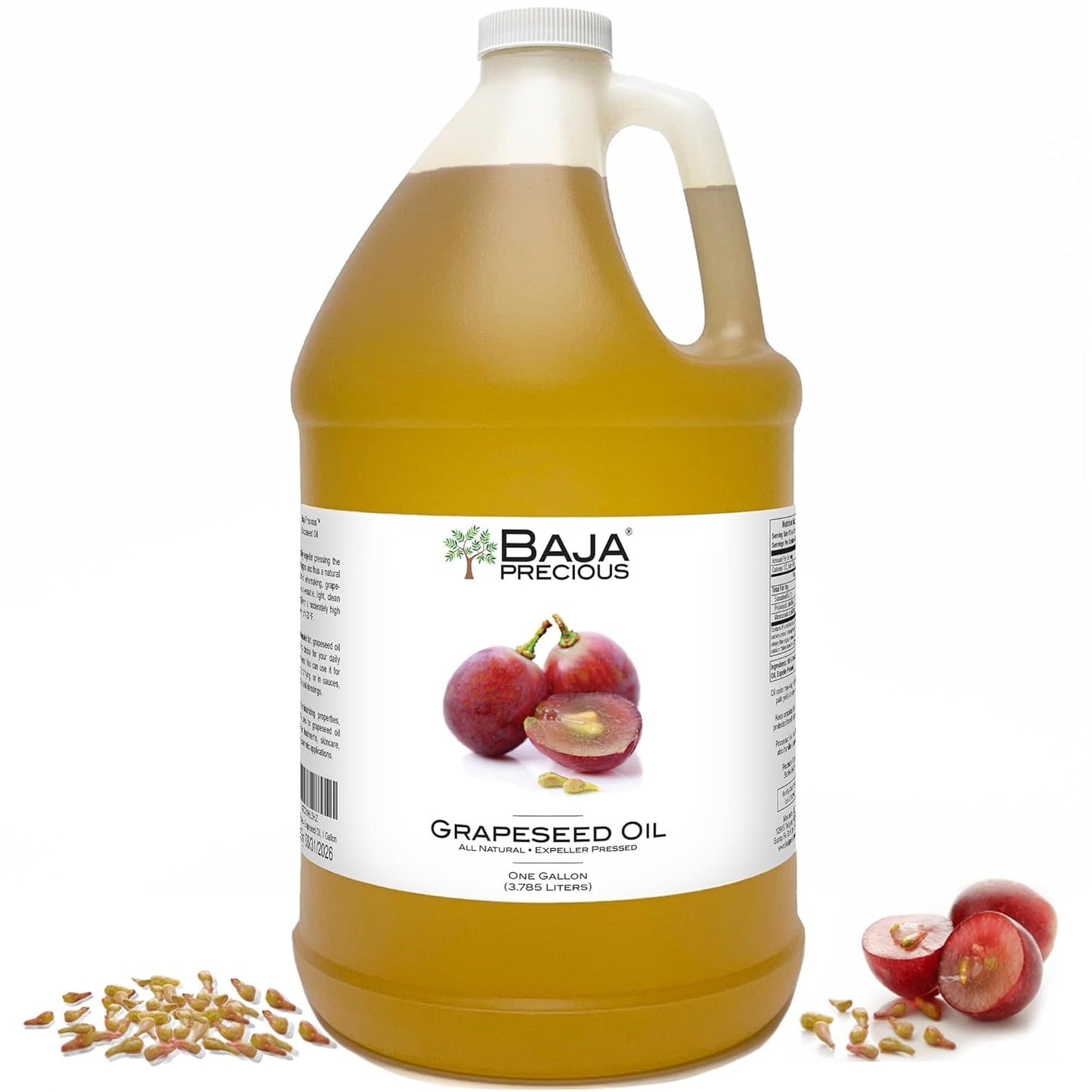 Baja Precious - Grapeseed Oil, Case of 4 X 1 Gallon Jugs