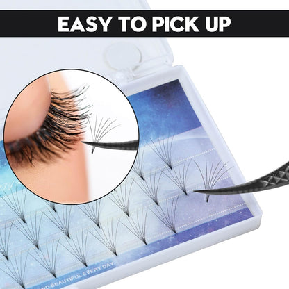 Ms.Queen Isolation Tweezers for Eyelash Extensions, Fiber Grip Dolphin Shape Lash Tweezers for Classic & Individual Eyelash Extensions,Black