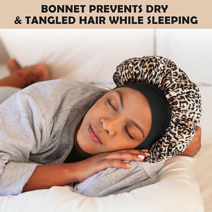 2pcs satin bonnet for sleeping,