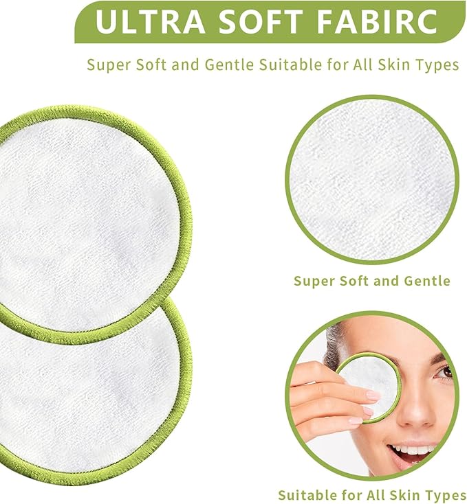 Reusable cotton rounds 16pcs 100%