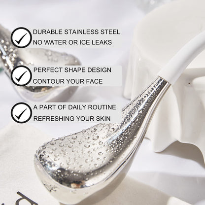 Cryo Sticks Facial Skin Care Ice Globes for Women Face Eyes, Stainless Steel Face Beauty Tools for Girls Ladies, Esthetician Supplies Cooling Spa Globes with Storage Case