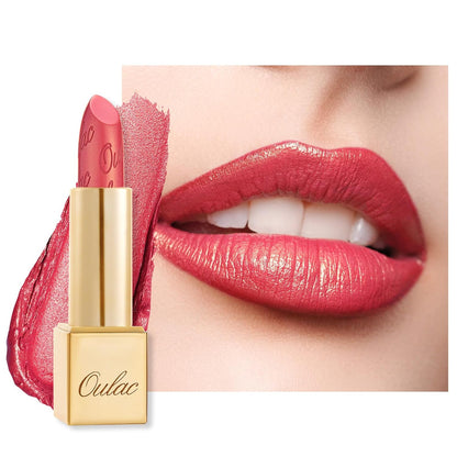Oulac Glitter Lipstick for Women with Metallic 3D Shine Lightweight Hydrating Formula, High Impact Lip Color, Vegan Beauty, Full Coverage Lip Makeup, Christmas Gifts for Women, Viva La Vida(25)