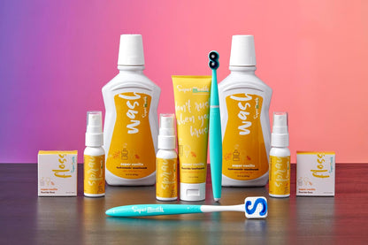 Fluoride Toothpaste - Adults & Kids, Fights Cavities, Whitens, Nano Hydroxyapatite, Dentist Developed, Safe Clean Ingredients, Gentle on Sensitive Teeth, Vitamins D3 & K2, 4 Tasty Flavors