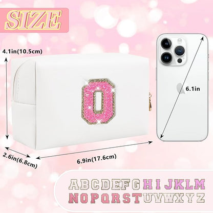 Personalized initial letter makeup bag,