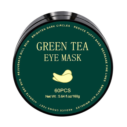Under Eye Masks, 60pcs Green Tea Collagen Eye Mask, Green Under Eye Patches for Puffy Eyes,Dark Circles,Eye Bags,Puffiness,Natural Moisturizing Collagen Eye Gel Pads, Anti-Aging Eye Masks