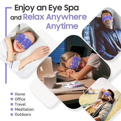 Steam Eye Mask, 10 Packs Heated Eye Mask, Self Heating Disposable SPA Warm Compress for Eyes Sleep Mask, Soothing Moist Heat Eye Masks, Travel Essentials & Relaxation Gifts (Lavender Scent)