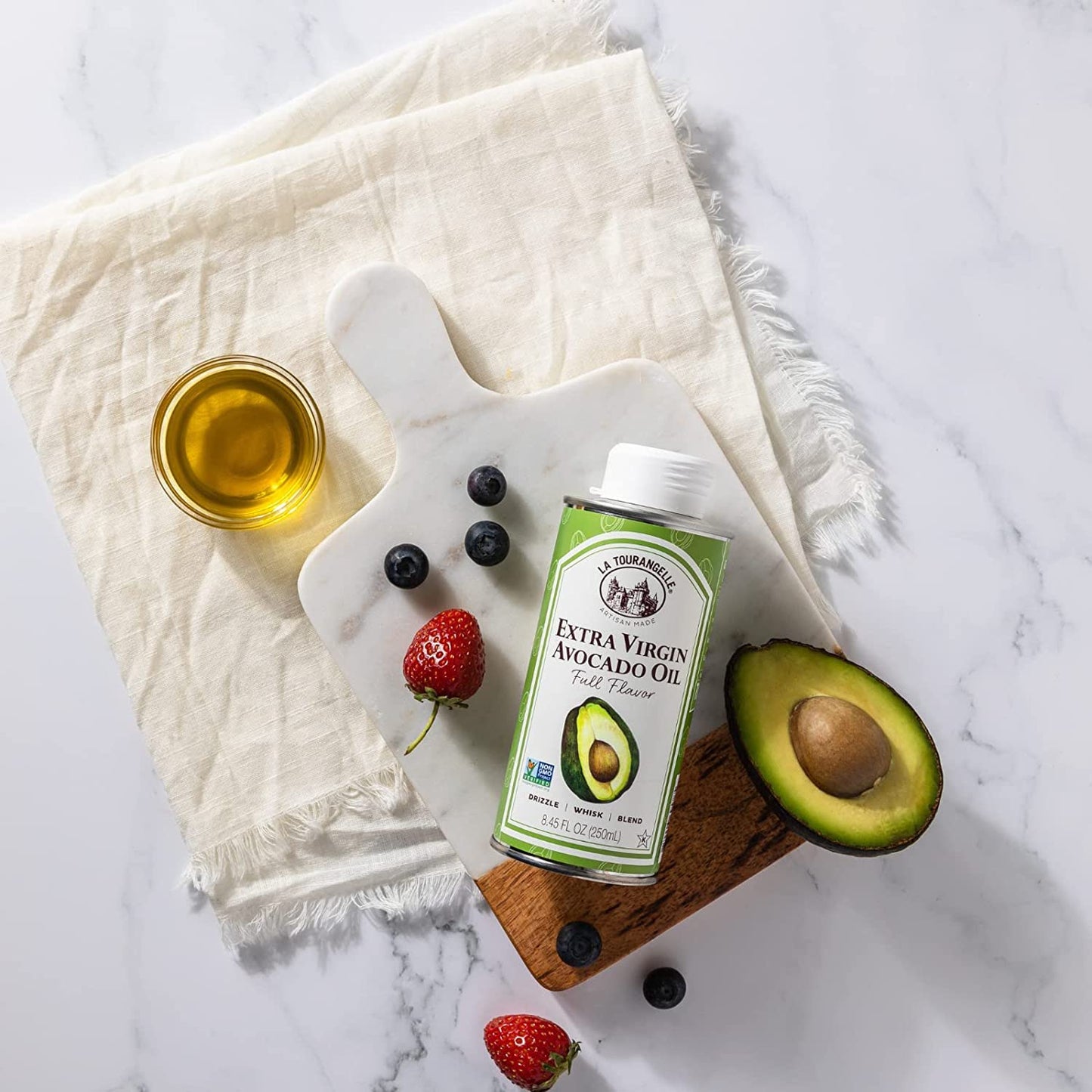 La Tourangelle, Extra Virgin Avocado Oil, Full Flavor from Premium Avocados, Medium Heat, 8.45 Fl Oz