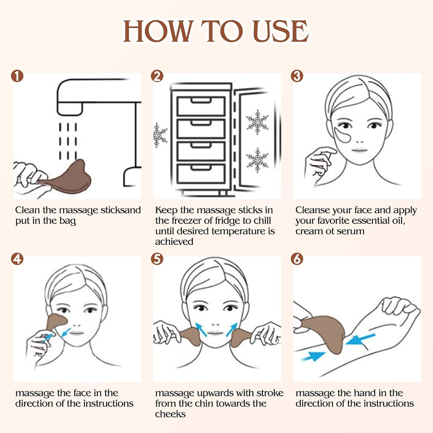 Running man Cryo Sticks-Gua Sha and Massage 2-in-1, Ice Globes for Face-Wrinkle Reduction & Dark Circle Relief, Stainless Steel Facial Massage Tool for Skin Tightening Cooling Globes.