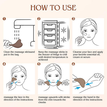 Running man Cryo Sticks-Gua Sha and Massage 2-in-1, Ice Globes for Face-Wrinkle Reduction & Dark Circle Relief, Stainless Steel Facial Massage Tool for Skin Tightening Cooling Globes.