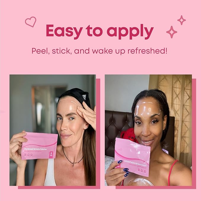 Reusable forehead wrinkle patches |