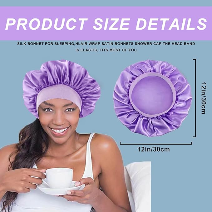 4pcs silk bonnet for sleeping