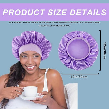 4pcs silk bonnet for sleeping