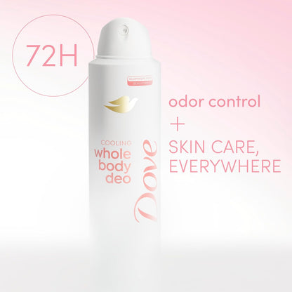 Dove Whole Body Deodorant Cooling Spray Raspberry & Rose Aluminum Free 4oz