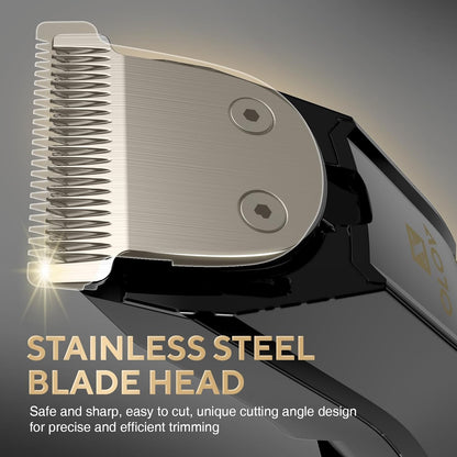 Men's Beard Trimmer - All-in-One Trimmer with Precision Dial - Premium Facial Hair Groomer - Adjustable 20 Length Setting, USB Recharge Dock, Cordless Waterproof Wet/Dry Clipper