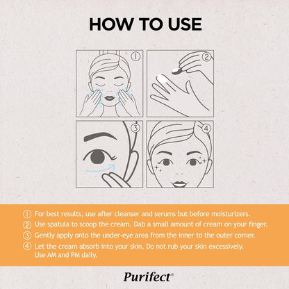 Made in USA Natural Purifect Eye Creams - 30ml (Purifect Dark Circles Vitamin C Eye Cream)