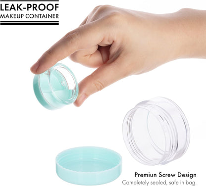 40Pcs 10 Gram Plastic Cosmetic Containers with Lids for Lotion, Creams, Toners, Lip Balms, Makeup Samples Jars BPA free (10g-40pcs, green)