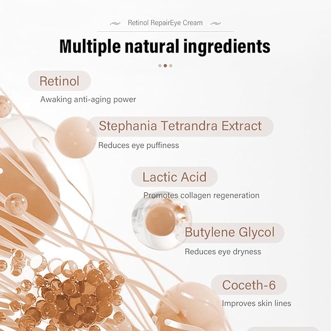 Retinol eye cream with retinol