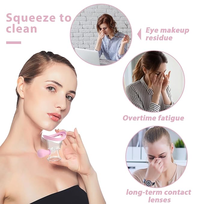 Eye wash kit, transparent eye