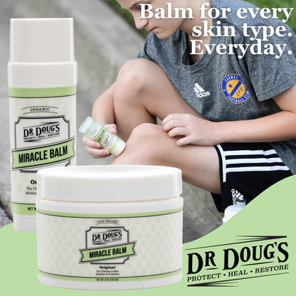 Dr. Doug's Original Miracle Balm – | Organic, Handmade Balm for Dry, Itchy Skin | Cruelty-Free &