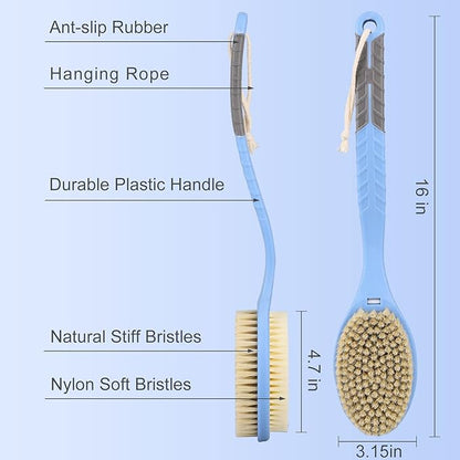 Shower body brush with soft