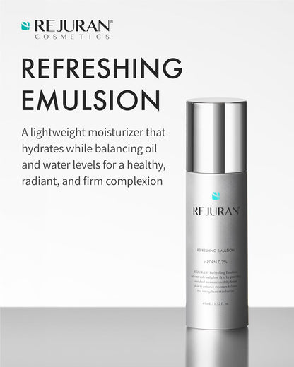REJURAN® Refreshing Emulsion, c-PDRN® - Salmon DNA Facial Moisturizer for Deep Hydration, Radiance-Boosting, Firmness, Skin Elasticity, and Optimal Moisture Balance. Korean Skincare (1.52 fl oz)