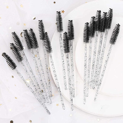 Tbestmax 1000 Disposable Mascara Wands Eyelash Brush Spoolies for Eyebrow Eye Lash Extension Black