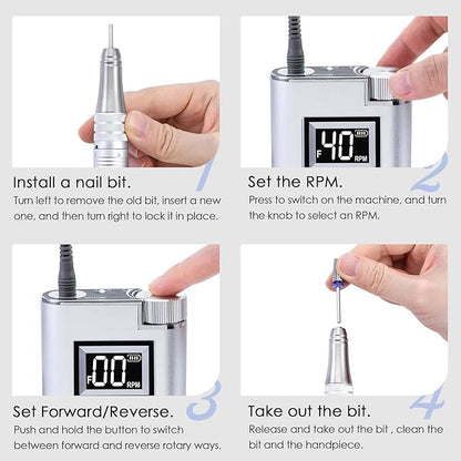 Delanie professional electric nail drill