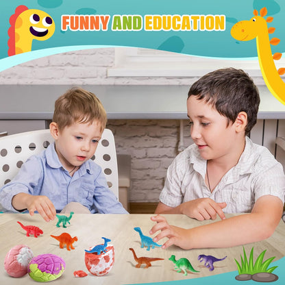 Bath Bombs for Kids with Dinosaur Toys Inside, 9 Pack Natural and Organic Dinosaur Bath Bombs Bubble Bath Gift Set, Stocking Stuffers for Kids, Perfect Christmas Birthday Gifts for Kid 3-12