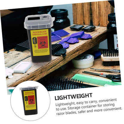 2pcs Boxes Blade Storage Box Razor Disposal Case Barber Blade Garbage Cans Storage Disposable Containers Square Tool Portable Shaver Waste Blades Containers Blades Dispenser Makeup