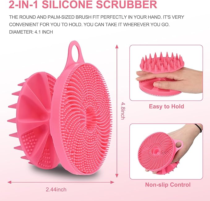 Innerneed 2-in-1 silicone body scrubber