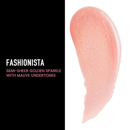 Frankie Rose Cosmetics Lip Gloss | Non-Sticky Formula, Long Lasting Gloss Shimmer, Bold Pigment & Hydrating Gloss of Lips, Fashionista Shimmer Lip Gloss, 20g