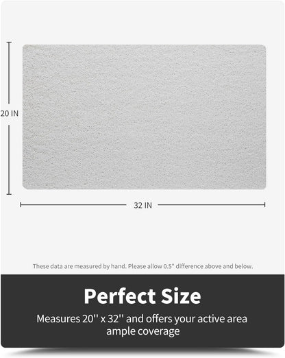 Non-Slip Bathtub Mat, 20x32 Inch, Shower Mats for Bath Tub, PVC Loofah Bathroom Mats for Wet Areas, Quick Drying